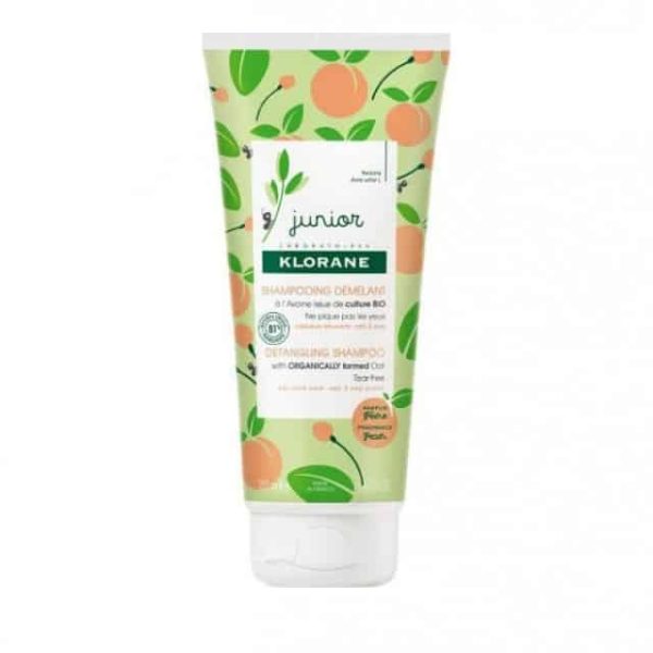 Klorane Junior Detangling Shampoo With Peach Fragrance Απαλό Προστατευτικό Παιδικό Σαμπουάν Με Αρωμα Ροδάκινο 200Ml
