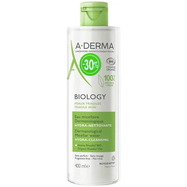 A-Derma Promo Biology Dermatological Micellar Water Hydra-Cleansing 400Ml Σε Ειδική Τιμή
