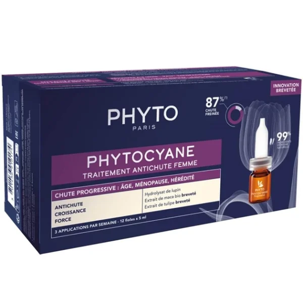 Phyto Phytocyane Anti-Hair Loss Treatment For Women For Progressive Hair Loss 12Amp X 5Ml