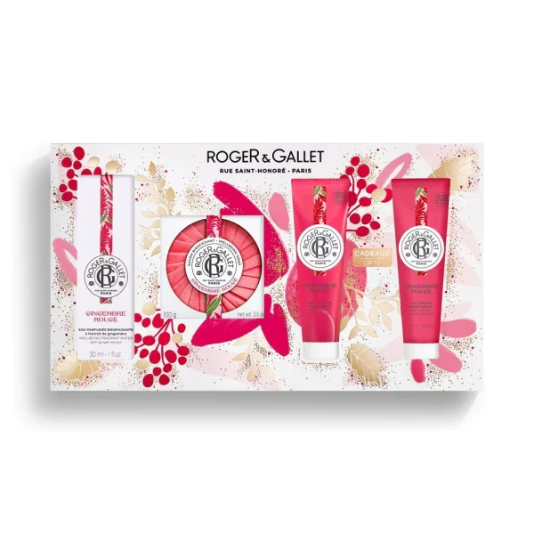 Roger & Gallet Gift Set Gingembre Rouge Fragrant Wellbeing Water Perfume 30Ml, Soap Bar 100G & Δώρο Shower Gel 50Ml, Body Lotion 50Ml