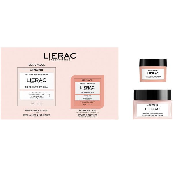 Lierac Set Arkeskin La Creme Jour Menopause Κρέμα Ημέρας Στην Εμμηνόπαυση 50Ml + Lierac Body Nutri Βάλσαμο Επανόρθωσης Sos 30Ml