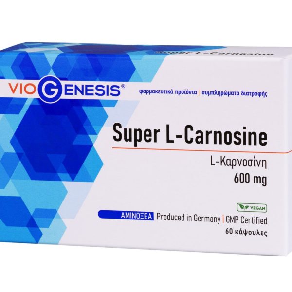 Viogenesis Super L-Carnosine 600Mg Αμινοξύ L-Καρνοσίνη, 60Caps