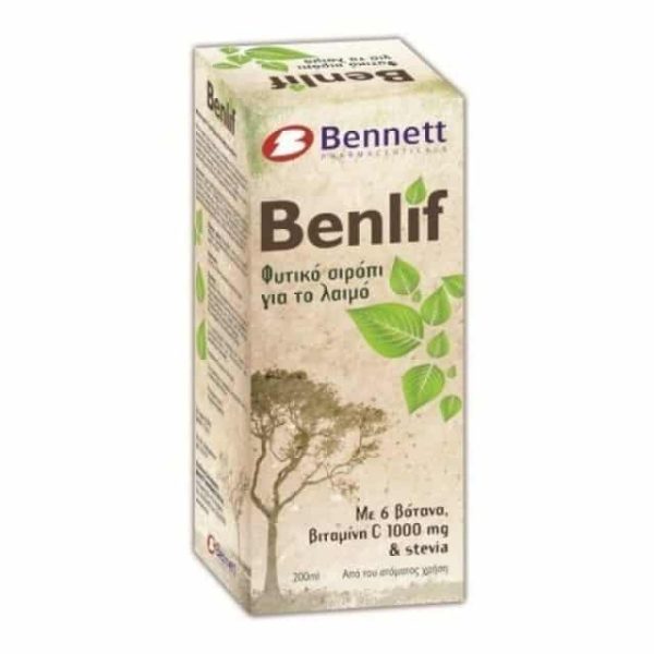 Bennett Benlif Adults Σιρόπι Για Το Βήχα, Τον Ερεθισμένο Λαιμό Και Την Ενίσχυση Της Άμυνας Του Οργανισμού 200Ml