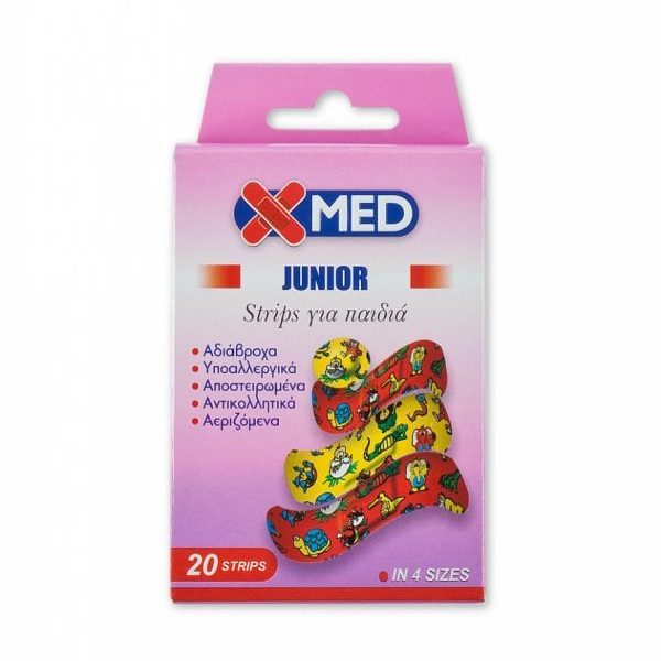 Medisei X-Med Junior Strips Παιδικά Επιθέματα Πληγών, 20Τμχ