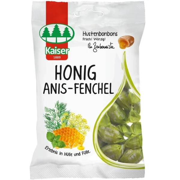 Kaiser Sore Throat Candies Honig Anis Fenchel 90G