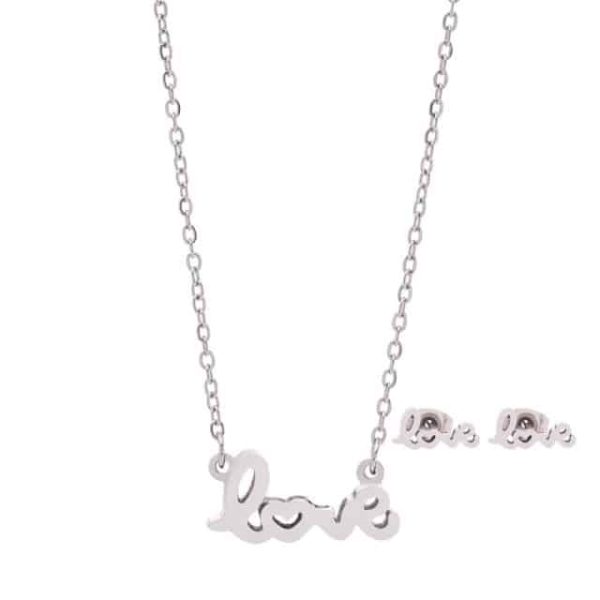 Dalee Σετ Κολιέ/Σκουλαρίκια Love Stainless Steel