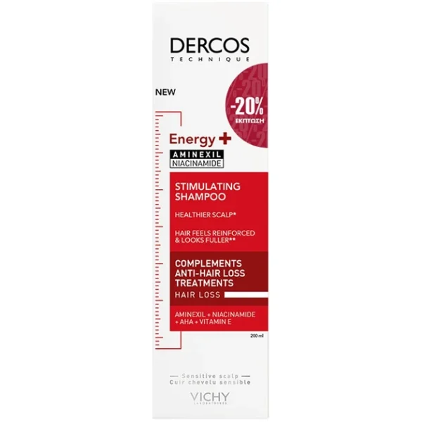 Vichy Dercos Energy+ Stimulating Shampoo 200Ml Promo -20%