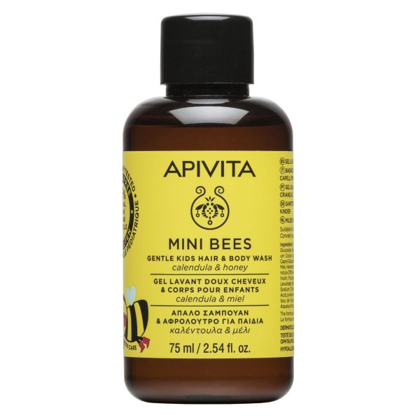 Apivita Mini Bees Gentle Kids Hair & Body Wash Calendula & Honey 75ml