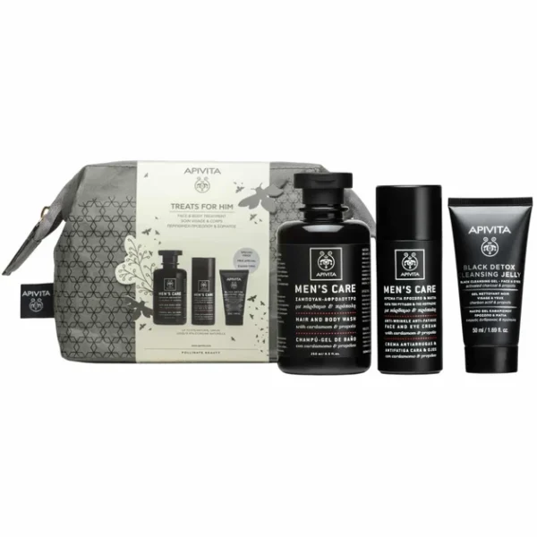 Hair & Body Wash 250Ml & Anti-Wrinkle, Anti-Fatique Face & Eye Cream 50Ml & Black Detox Cleansing Jelly 50Ml & Δώρο Νεσεσέρ