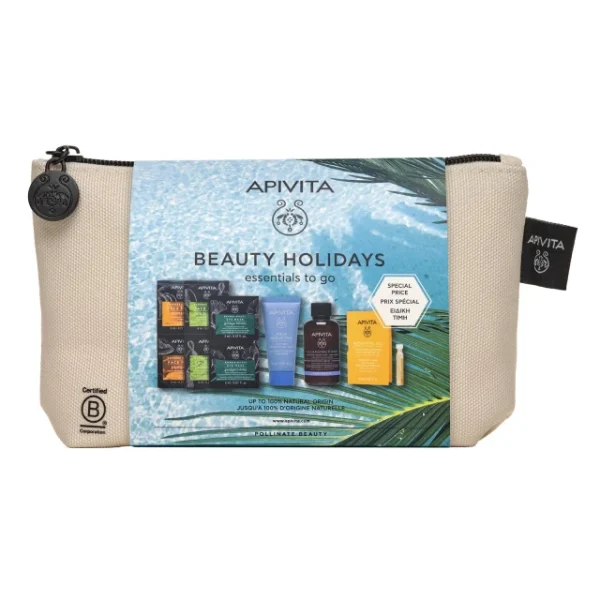 Apivita Promo Beauty Holidays,Pumpkin & Prickly Pear 2X8Ml & Ginkgo 2X2Ml & Cleansing Foam 15Ml & Aqua Beelicious Oil-Free 15Ml