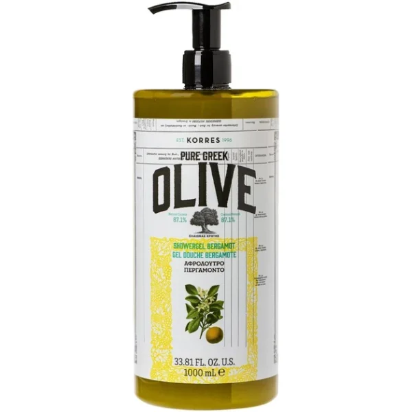 Korres Pure Greek Olive Shower Gel Bergamot 1000Ml