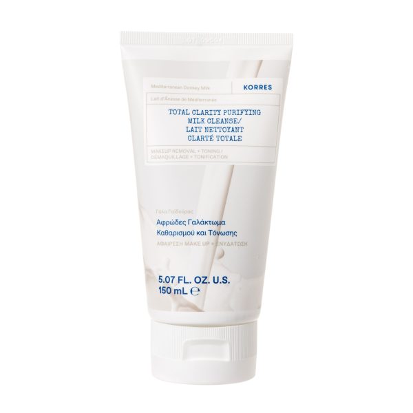 Korres Total Clarity Purifying Milk Cleanse Αφρώδες Γαλάκτωμα Καθαρισμού & Τόνωσης Με Γάλα Γαϊδούρας, 150Ml