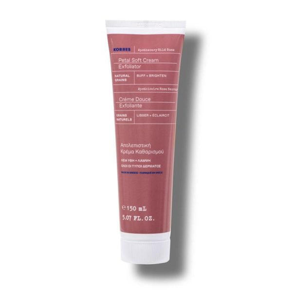 Korres Apothecary Wild Rose Petal Soft Cream Exfoliator 150Ml