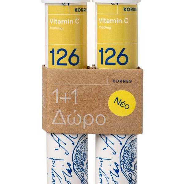 Korres 126 Vitamin C 1000Mg 2 X 18 Αναβράζοντα Δισκία