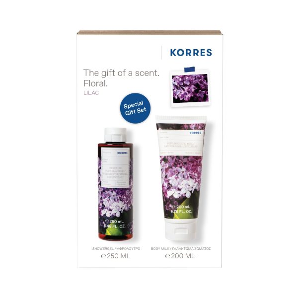 Korres Πακέτο Προσφοράς Renewing Body Cleanser Lilac 250ml & Body Smoothing Milk Lilac 200ml