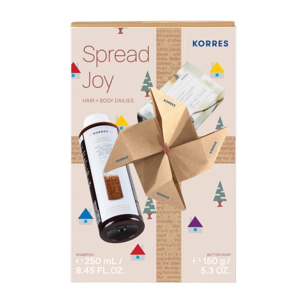 Korres Πακέτο Προσφοράς Spread Joy Hair - Body Dailies Shampoo 250ml & Butter Soap 150g