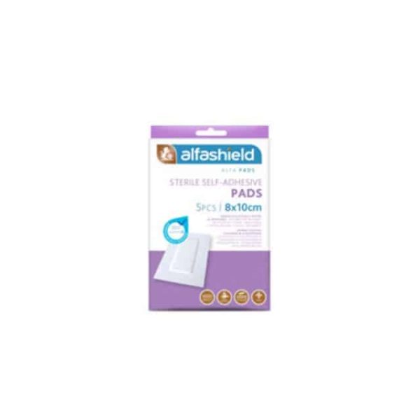 Karabinis Medical Alfashield Αποστειρωμένα Αυτοκόλλητα Επιθέματα 8X10Cm 5Τμχ