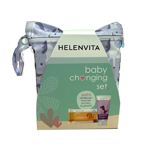 Helenvita Baby Nappy Rash Cream Κρέμα Για Την Αλλαγή Της Πάνας, 150Ml & Baby Μωρομάντηλα, 64Τμχ