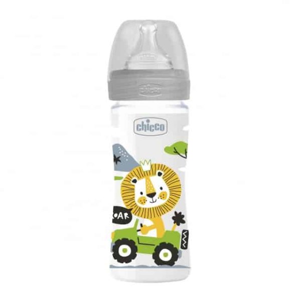 Chicco Well Being Πλαστικό Μπιμπερό Unisex Θσ Μέτρια Ροή 2M+ 250Ml