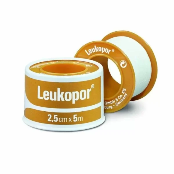 Leukoplast Leukopor Αυτοκόλλητη Eπιδεσμική Tαινία 2,5cmx5m, 1τεμ