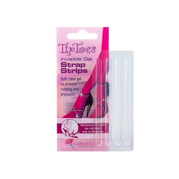 Carnation TipToes Invisible Gel Strap Strips Διάφανα Προστατευτικά Λουράκια για το Παπούτσι, 4τεμ