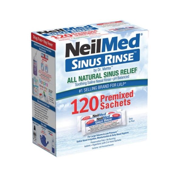 NeilMed Sinus Rinse Ανταλλακτικά Ισοτονικό Διάλυμα Ρινικών Πλύσεων για Ενήλικες 120sachets