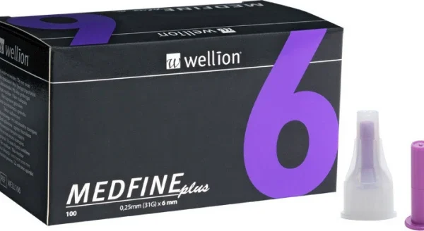 Wellion Βελόνες Πένας Ινσουλίνης Medfine plus 6mm (31G) - 100τεμ
