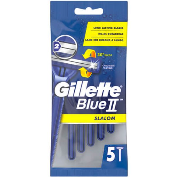 GILLETTE ΞΥΡΑΦΑΚΙΑ BLUE II – (5τεμ.) (SLALOM)