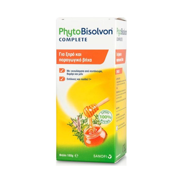 PhytoBisolvon Complete Φυσικό Σιρόπι κατά του Ξηρού & Παραγωγικού Βήχα - Για Όλη την Οικογένεια, 180g