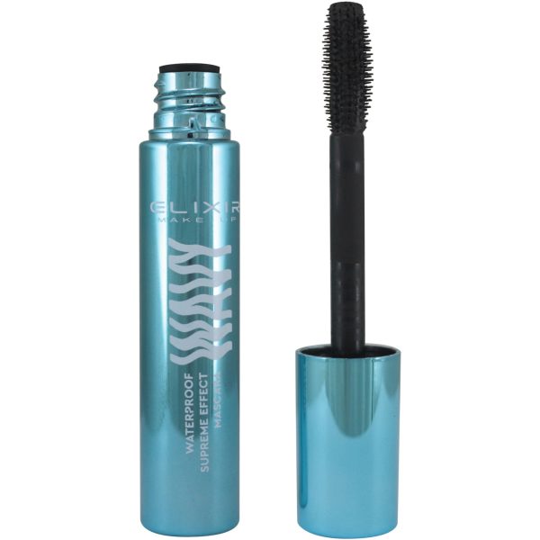 Elixir Wavy Waterproof Mascara Supreme Effect Black Αδιάβροχη Μάσκαρα για Έντονο Βλέμμα 12ml