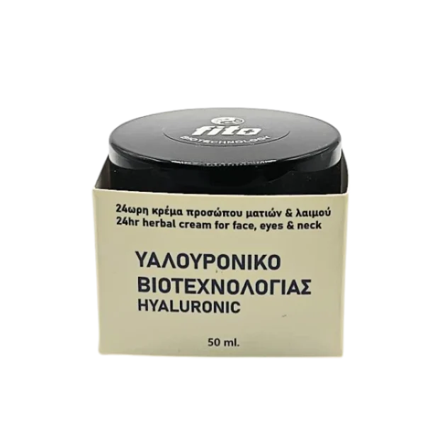 Fito+ Υαλουρονικό Βιοτεχνολογίας 24ωρη Φυτική Κρέμα Προσώπου, Ματιών & Λαιμού 50ml