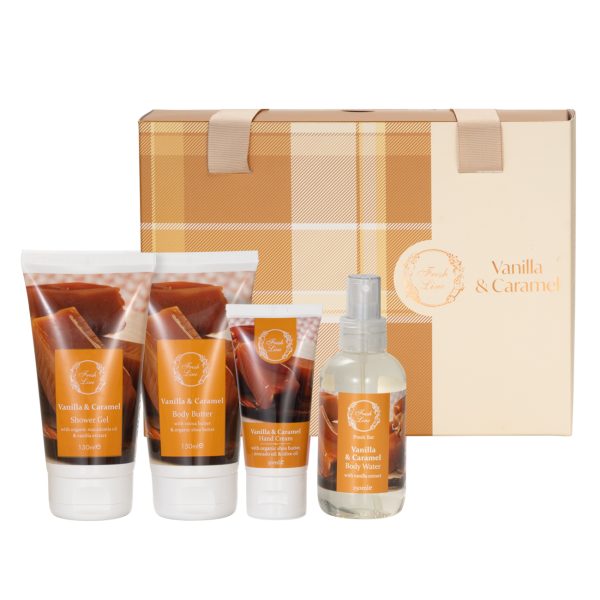 Fresh Line VANILLA & CARAMEL  Σετ Περιποίησης Σώματος 4 τμχ