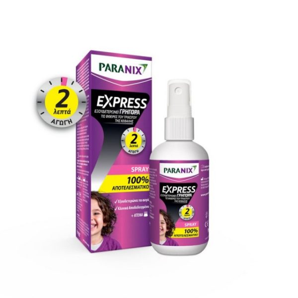 Paranix Express Spray + Comb Αντιφθειρικό Σπρέι Ταχείας Δράσης & Χτένα 95ml