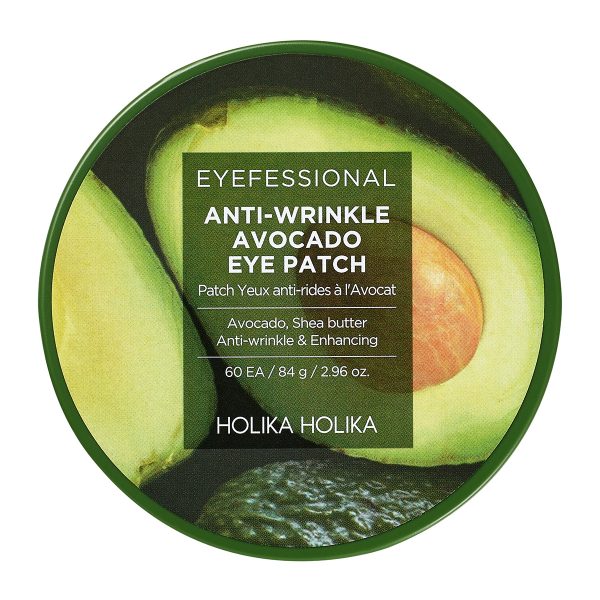 Holika Holika Eyefessional Anti-Wrinke Avocado Eye Patch 60pcs 84g NEW