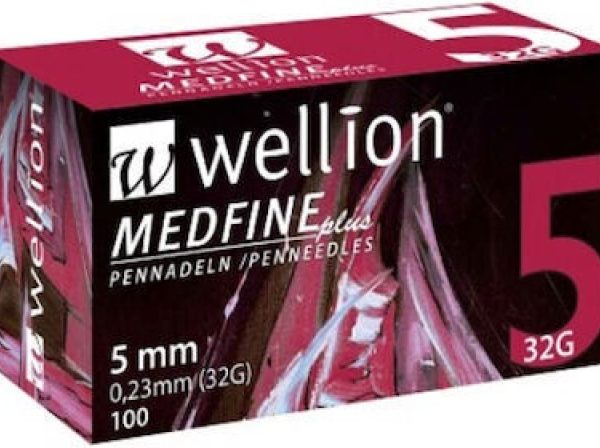 Wellion Medfine 32g 5mm Βελόνες Πένας Ινσουλίνης 100 Τεμάχια