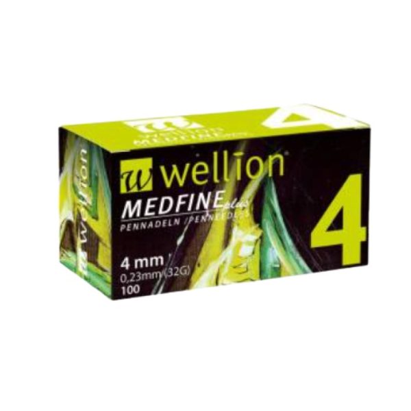 Wellion Medfine Plus Βελόνες Πένας Ινσουλίνης 32G x 4mm 100 Τεμάχια